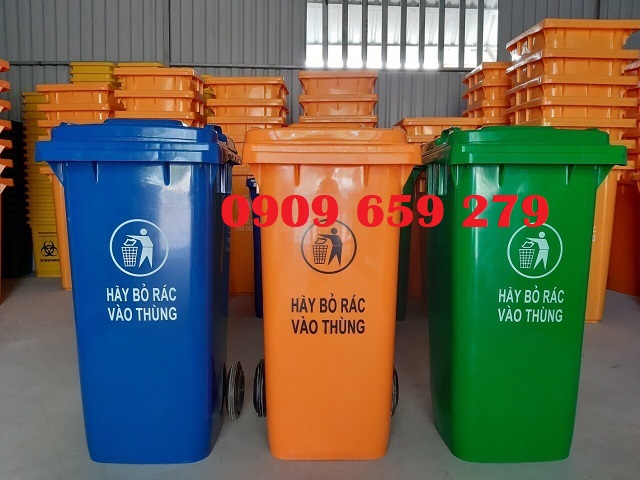 Thùng rác nhựa HDPE 120L- Công ty cung cấp thùng rác tại TP.HCM