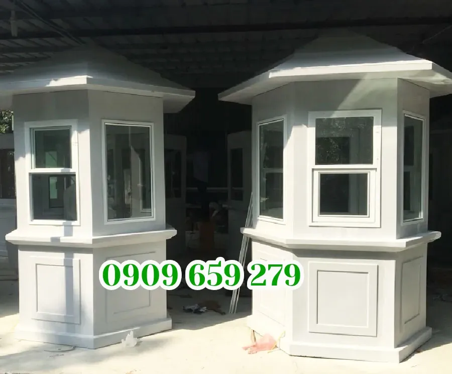 Bốt gác có kiểu dáng hiện đại, màu sắc hài hòa.