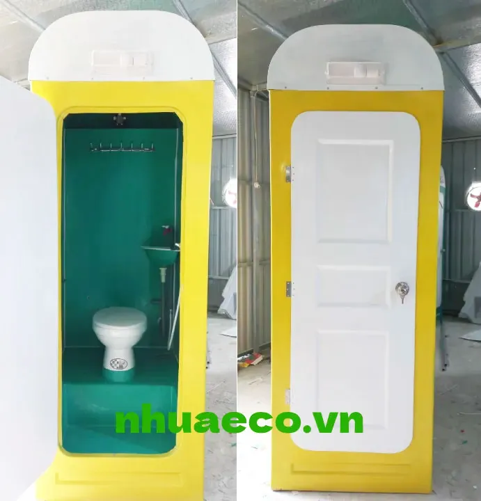 Nhà vệ sinh di động Green Eco được sản xuất từ vật liệu composite cao cấp.
