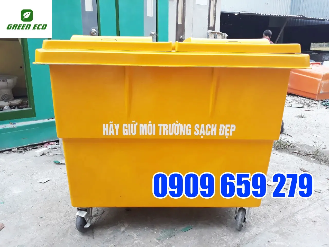 Thùng rác nhựa Green Eco có độ bền vượt trội.