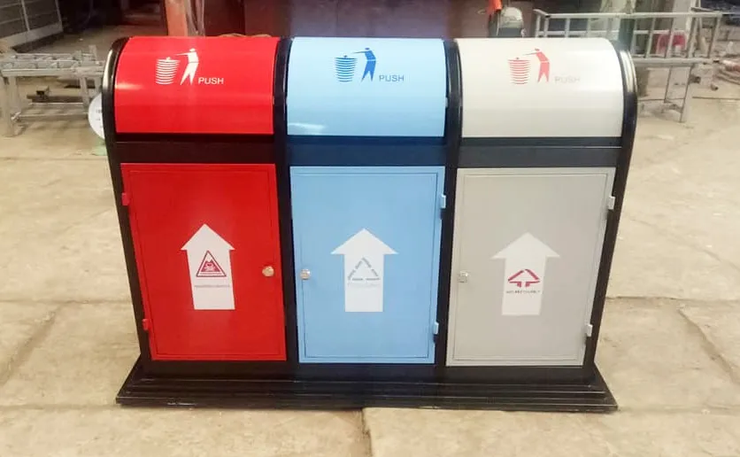Thùng rác phân loại có khả năng chịu lực tốt, chống ăn mòn.