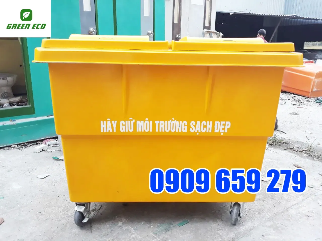 Thùng rác nhựa có bánh xe giúpiết kiệm chi phí nhân công.