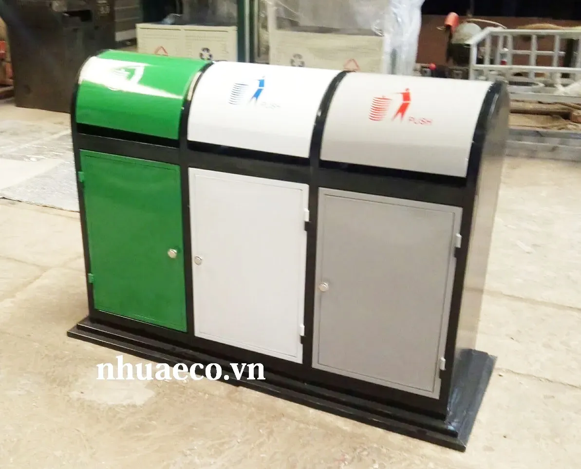 Thùng rác phân loại Green Eco nâng cao hiệu quả quản lý chất thải.