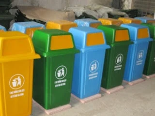 Một số mẫu thùng rác ngoài trời bền đẹp hiện nay