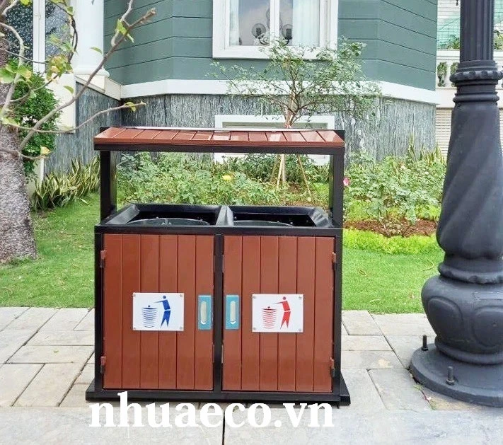 Thùng rác ngoài trời Green Eco - Giải pháp xanh cho môi trường hiện đại