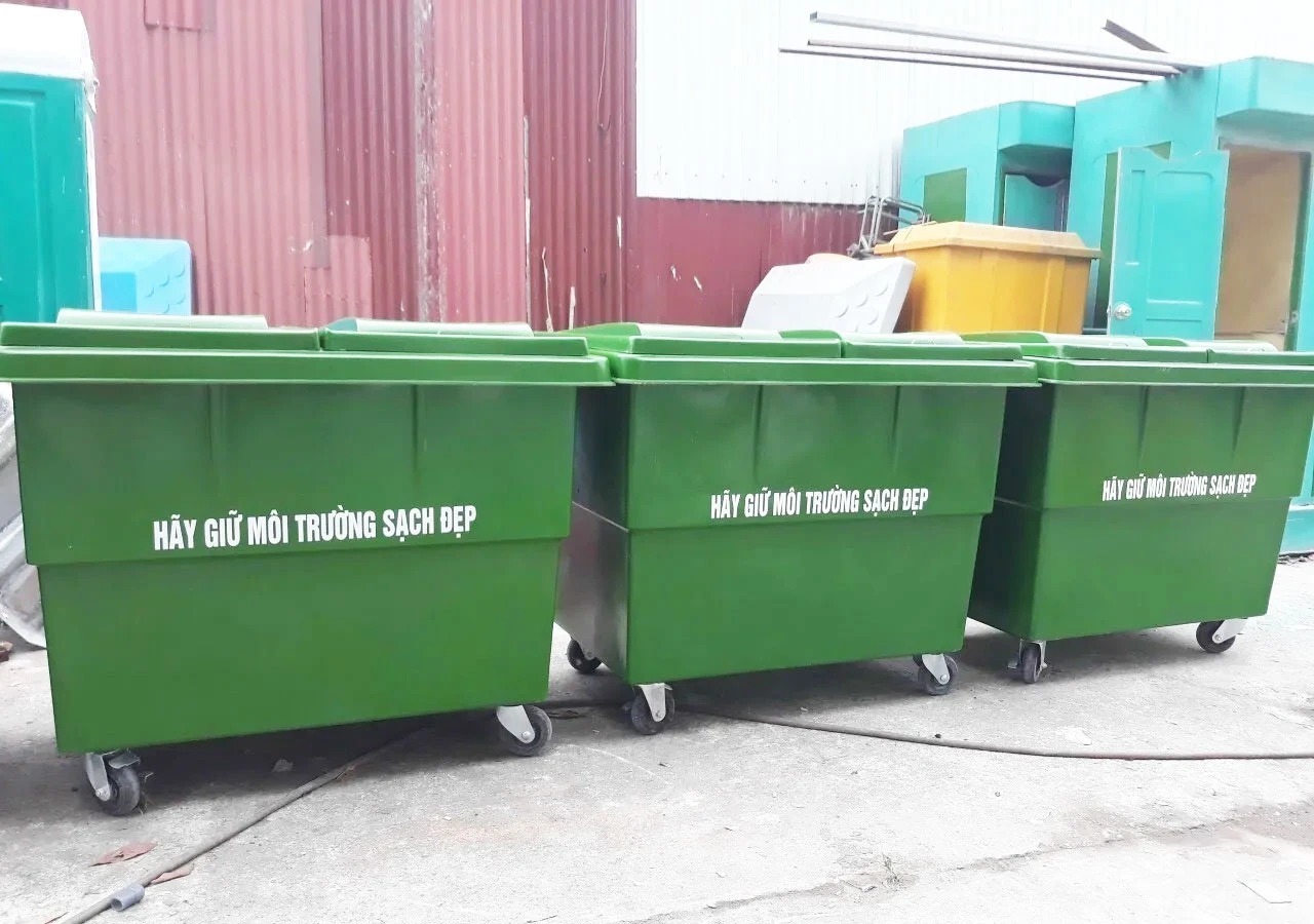 Thùng rác nhựa có bánh xe - Giải pháp thu gom hiệu quả