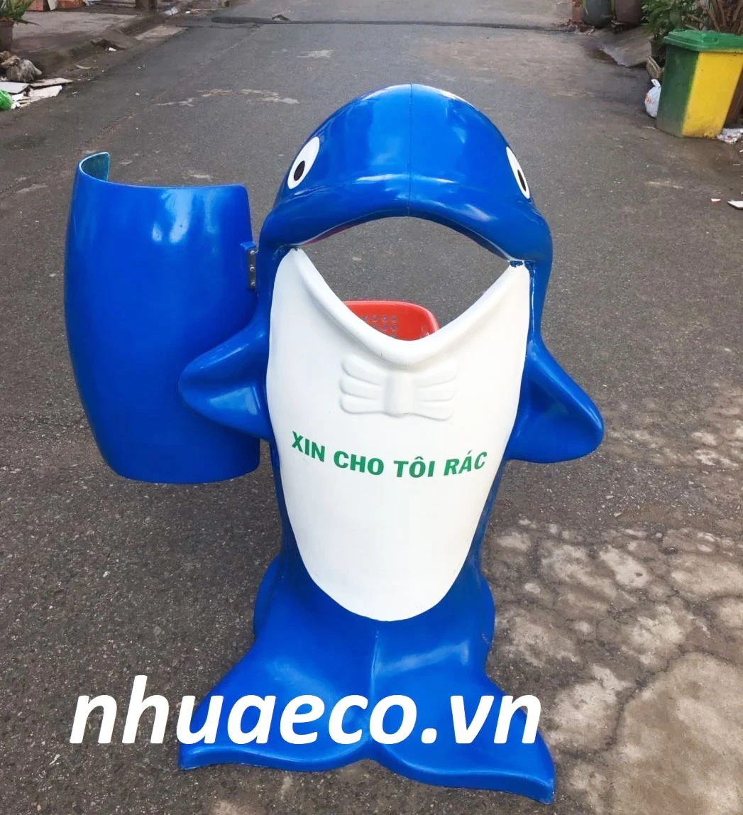 Thùng rác nhựa hình thú Green Eco - Thiết kế sinh động, khơi gợi ý thức bảo vệ môi trường cho trẻ em