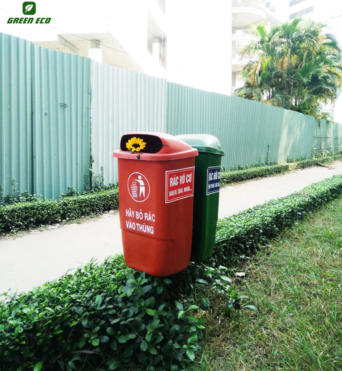 Mẫu thùng đựng rác trường học bền đẹp giá rẻ