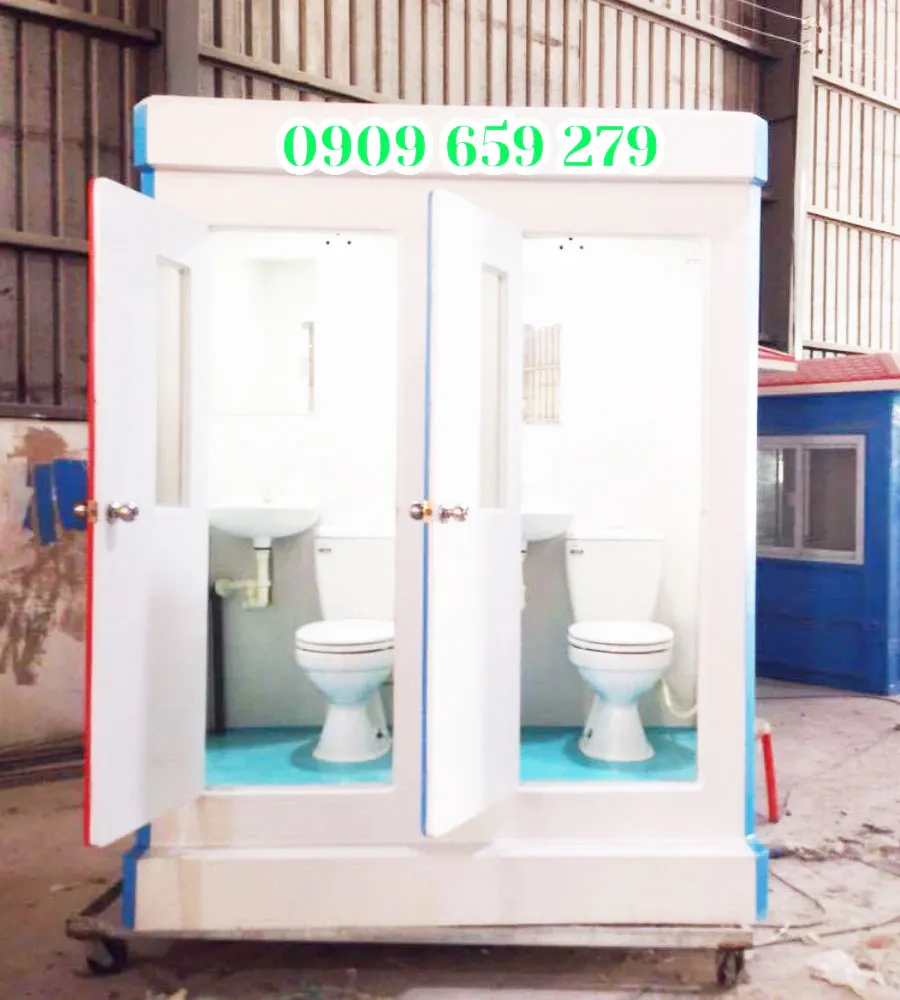 Nhà vệ sinh đôi di động siêu bền.