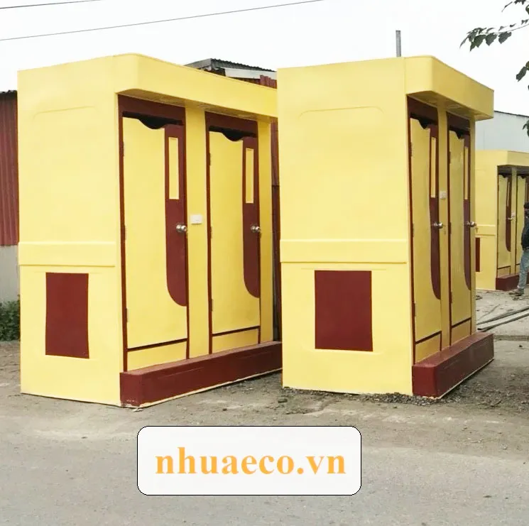 Nhà vệ sinh đôi di động 2 buồng.