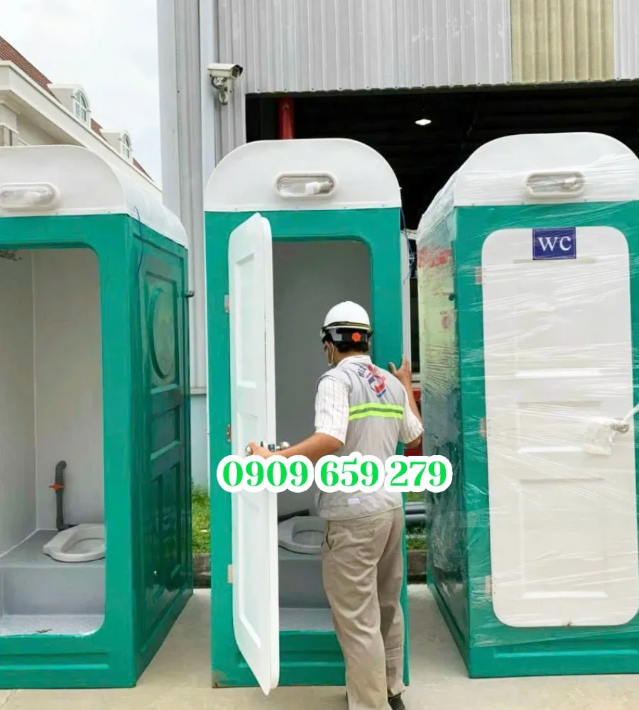 Nhà vệ sinh lưu động đơn buồng cho công trường.