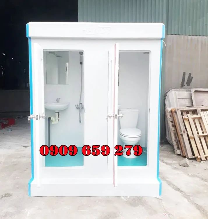 Nhà vệ sinh di động đôi.
