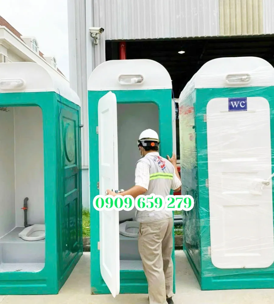 Nhà vệ sinh lưu động đơn buồng cho công trường.