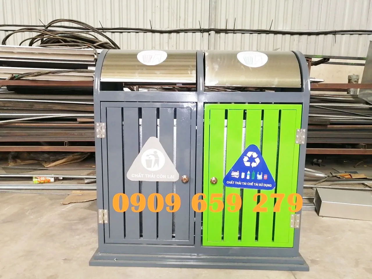 Thùng rác ngoài trời hàng chất - giá rẻ tại Green Eco.