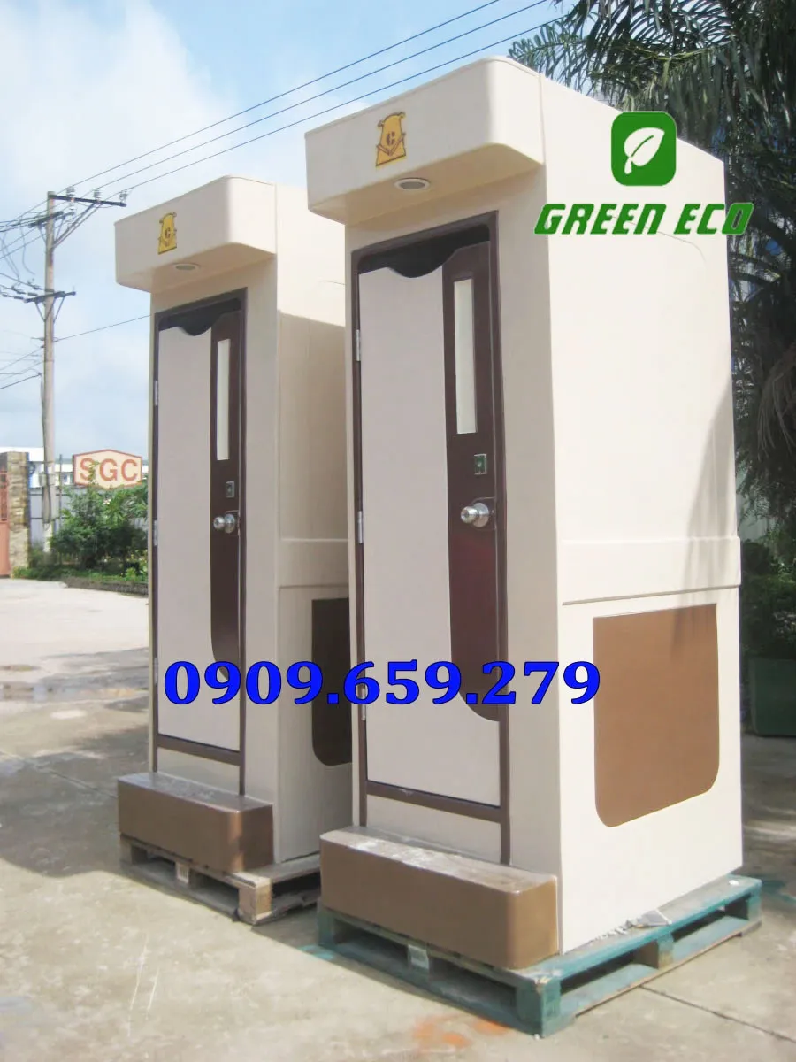 Nhà vệ sinh di động 1 buồng, dễ sử dụng, đơn giản.