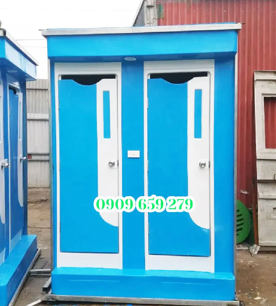 Nhà vệ sinh di động 2 buồng tiện dụng.