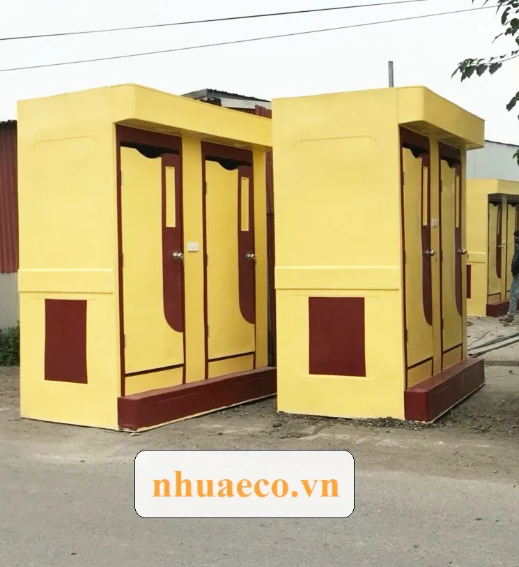 Nhà vệ sinh đôi di động 2 buồng.