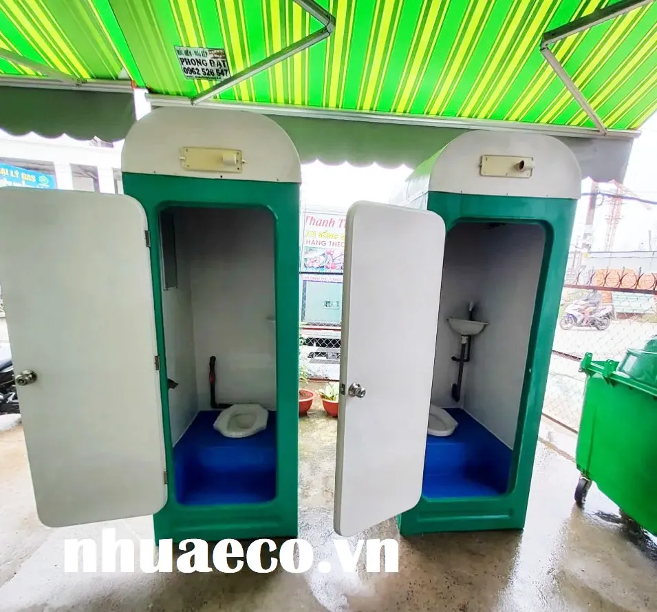 Nhà vệ sinh di động đơn composite nhỏ gọn, tiện lợi.
