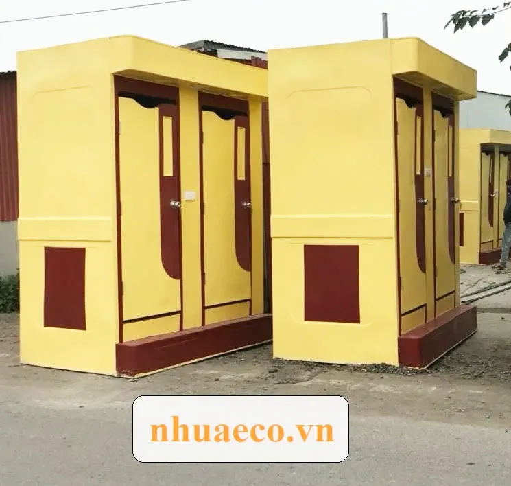 Nhà vệ sinh đôi di động 2 buồng.