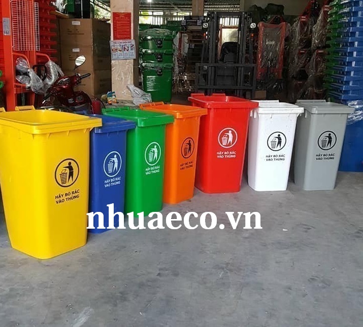 Thùng rác công cộng thu gom rác ngoài trời 120 lít