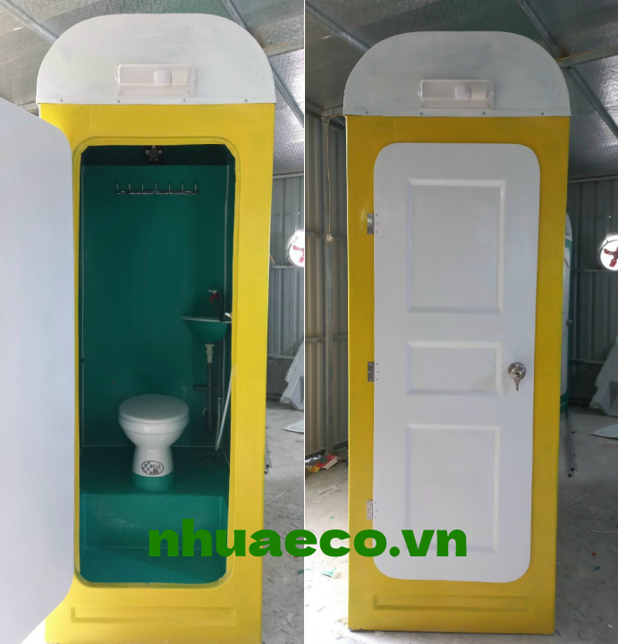Nhà vệ sinh di dộng composite màu vàng