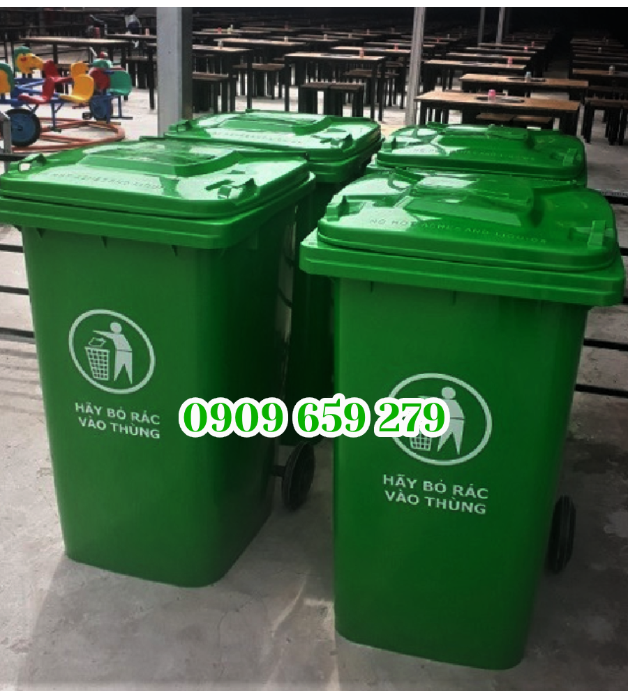 Thùng rác 360 lít nhựa HDPE giá rẻ TP.HCM