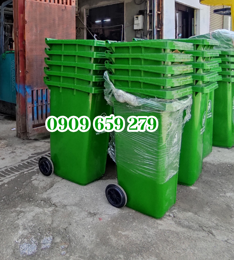 Thùng rác nhựa HDPE 240 lít giá rẻ Miền Nam