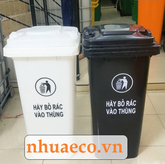 Thùng rác đen chứa các loại rác thải nguy hại 120L