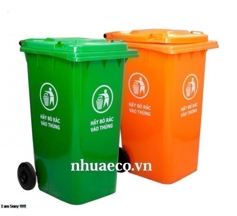 Thùng rác nhựa nắp kín thể tích 360L giá siêu rẻ