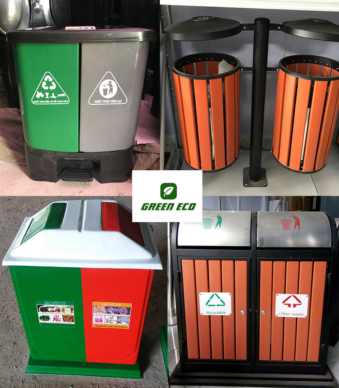 Một số thùng phân loại rác phổ biến hiện nay