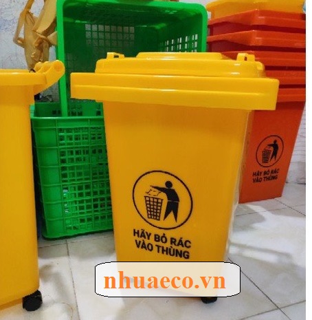 Thùng 60l thu gom rác thải thường và rác thải y tế