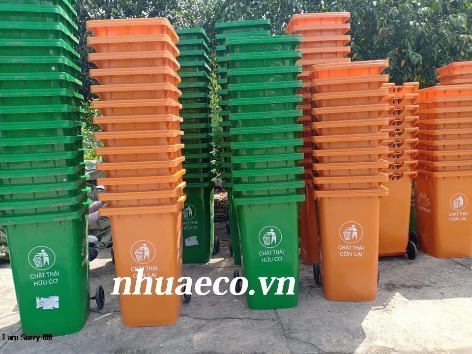 Thùng rác nhựa HDPE 120l bảo vệ môi trường xanh sạch đẹp