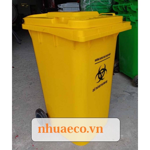 Thùng rác y tế màu vàng 240 lít giá rẻ TP.HCM