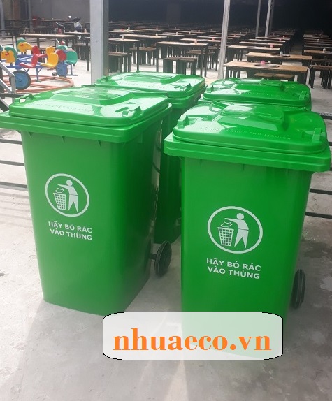 Thùng rác xanh lá 240L giá rẻ