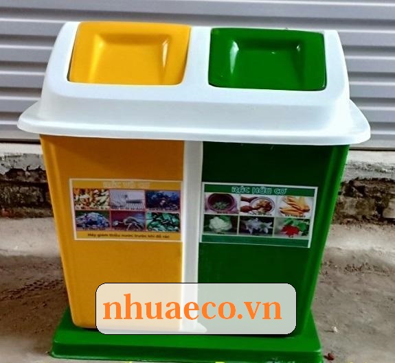 Thùng rác nhựa 2 ngăn tại Hà Nội