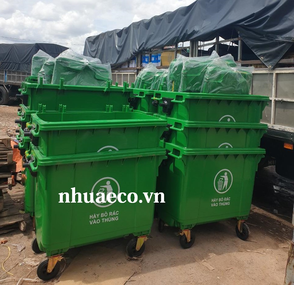 Thùng rác nhựa 660 lít HDPE - thùng rác cỡ lớn chuyên dụng