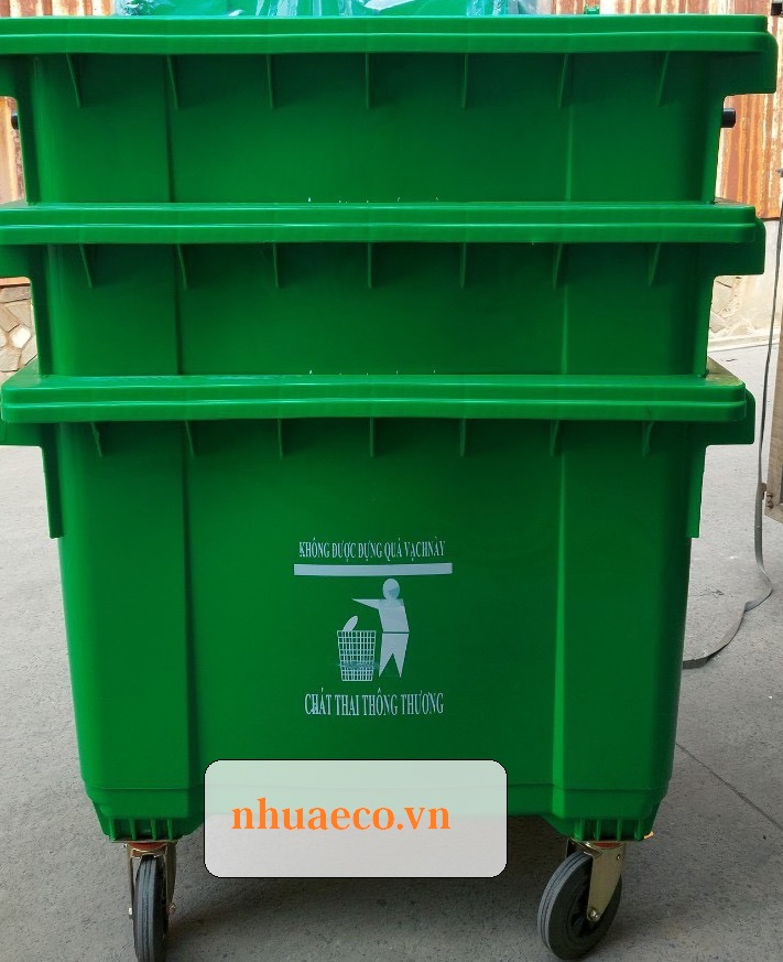 Thùng rác công cộng 660l tại Hà Nội giá ưu đãi