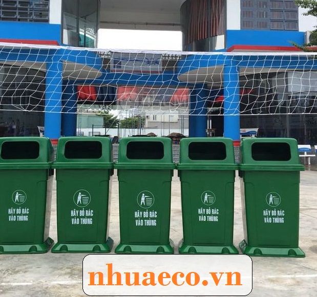 Thùng rác gia đình có dung tích 95l nắp hở