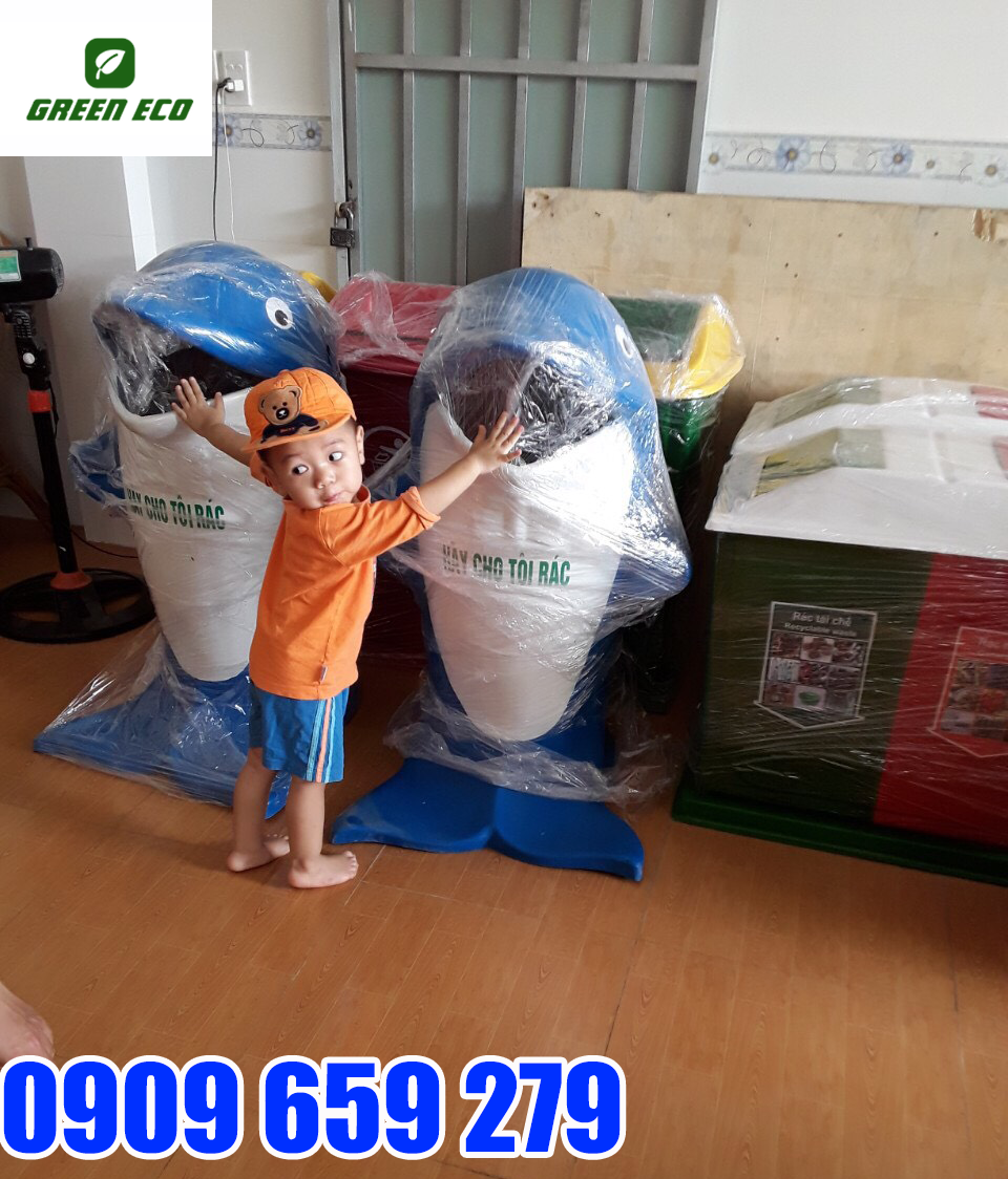 Giới thiệu thùng rác nhựa hình thú - Công ty Green Eco