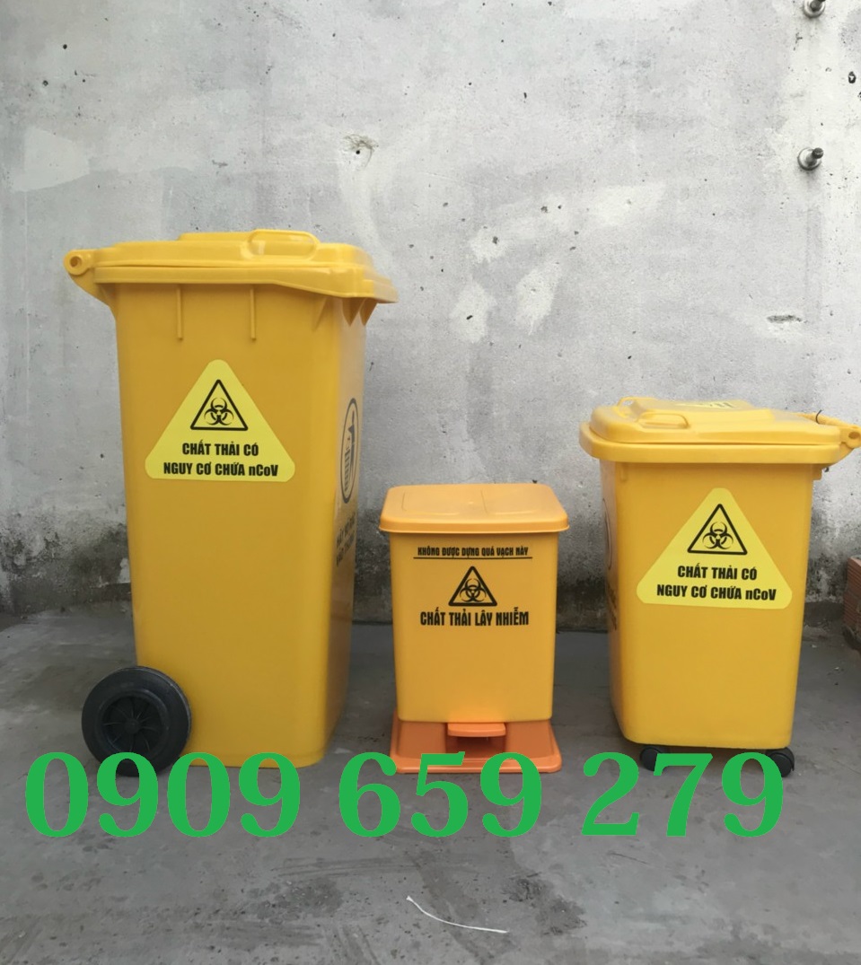 Thùng rác thu gom, chứa và phân loại rác thải y tế