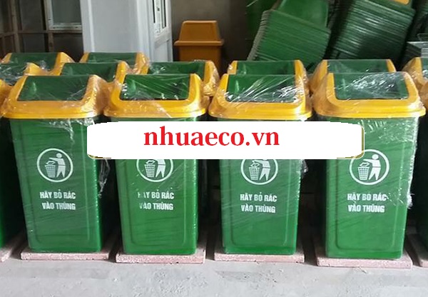 Thùng rác composite 90l đế đá chống trơn trượt