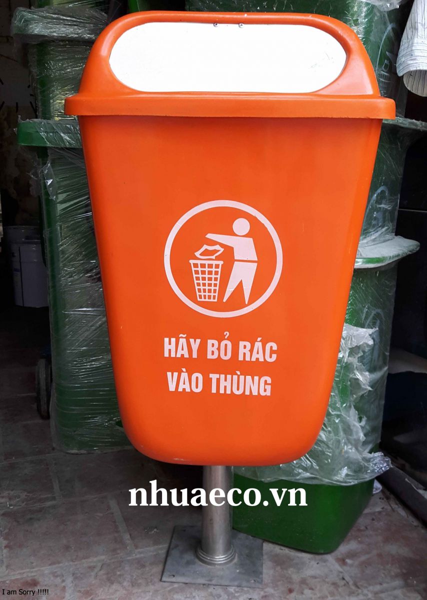 Thùng rác 55L cửa bỏ rác phía trước