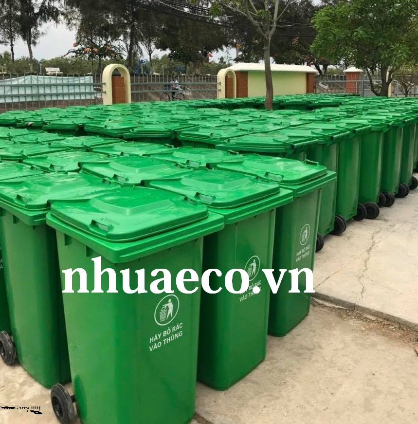 Thùng rác công cộng 240L bền, dẻo, chống ăn mòn cực tốt