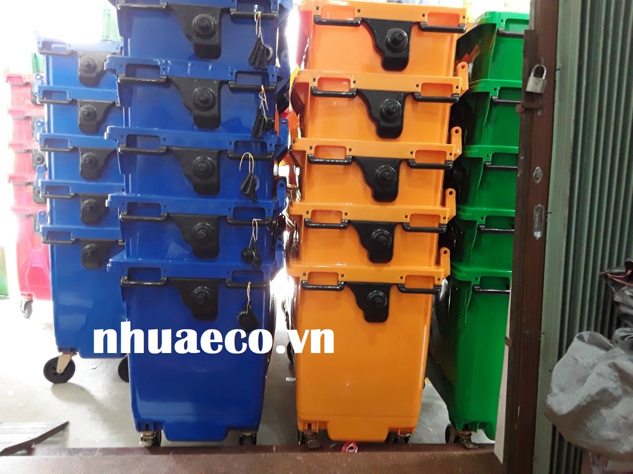 Thùng rác 660l chứa chất thải tập trung