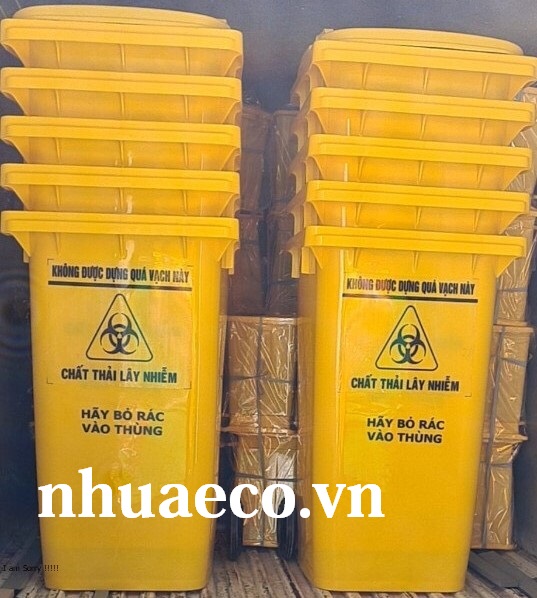 Thùng rác y tế 120L kiểm soát chất thải có nguy cơ chứa SARS-CoV-2