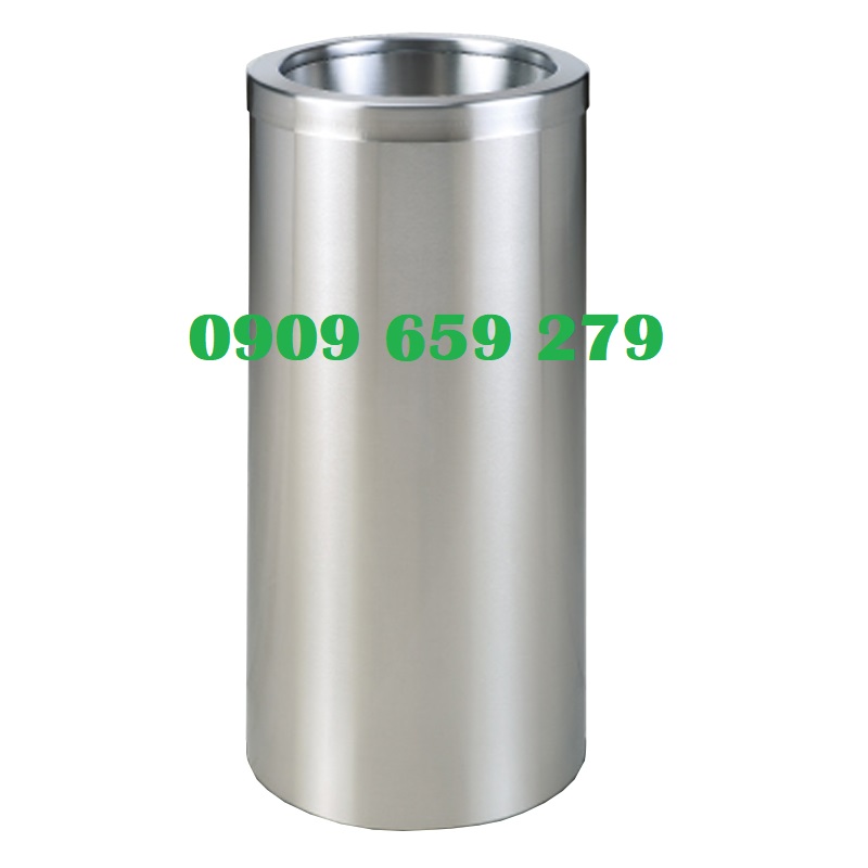 Thùng rác inox trắng nắp bập bênh cao cấp siêu bền