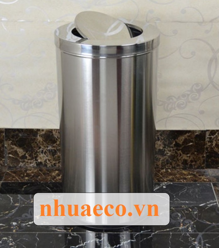 Thùng rác inox nắp lật hiện đại, giá RẺ nhất toàn quốc