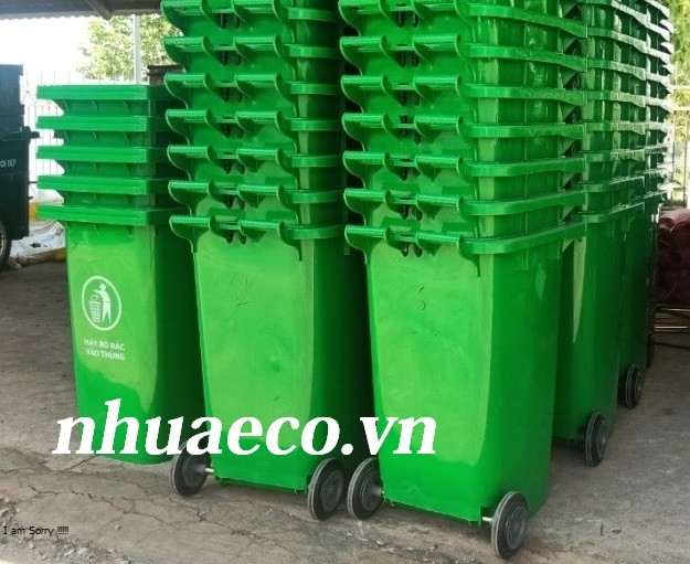 Thùng đựng rác nhựa 240L đặt tại khu công nghiệp