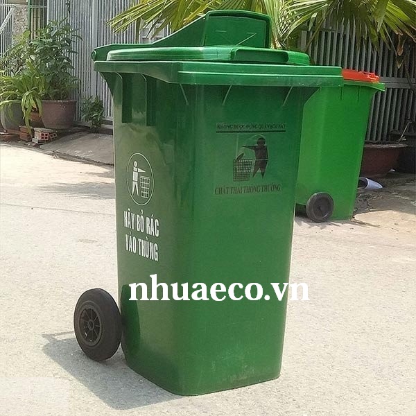 Thùng rác công cộng 240 lít nắp hở giá rẻ