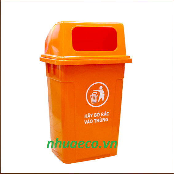 Thùng rác nhựa 90L nắp hở không đế